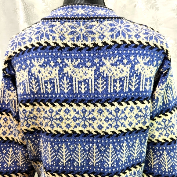 Fair Isle NOMADIC TRADERS Knit VTG Winter Holiday Pullover Sweater (M) - Picture 8 of 13